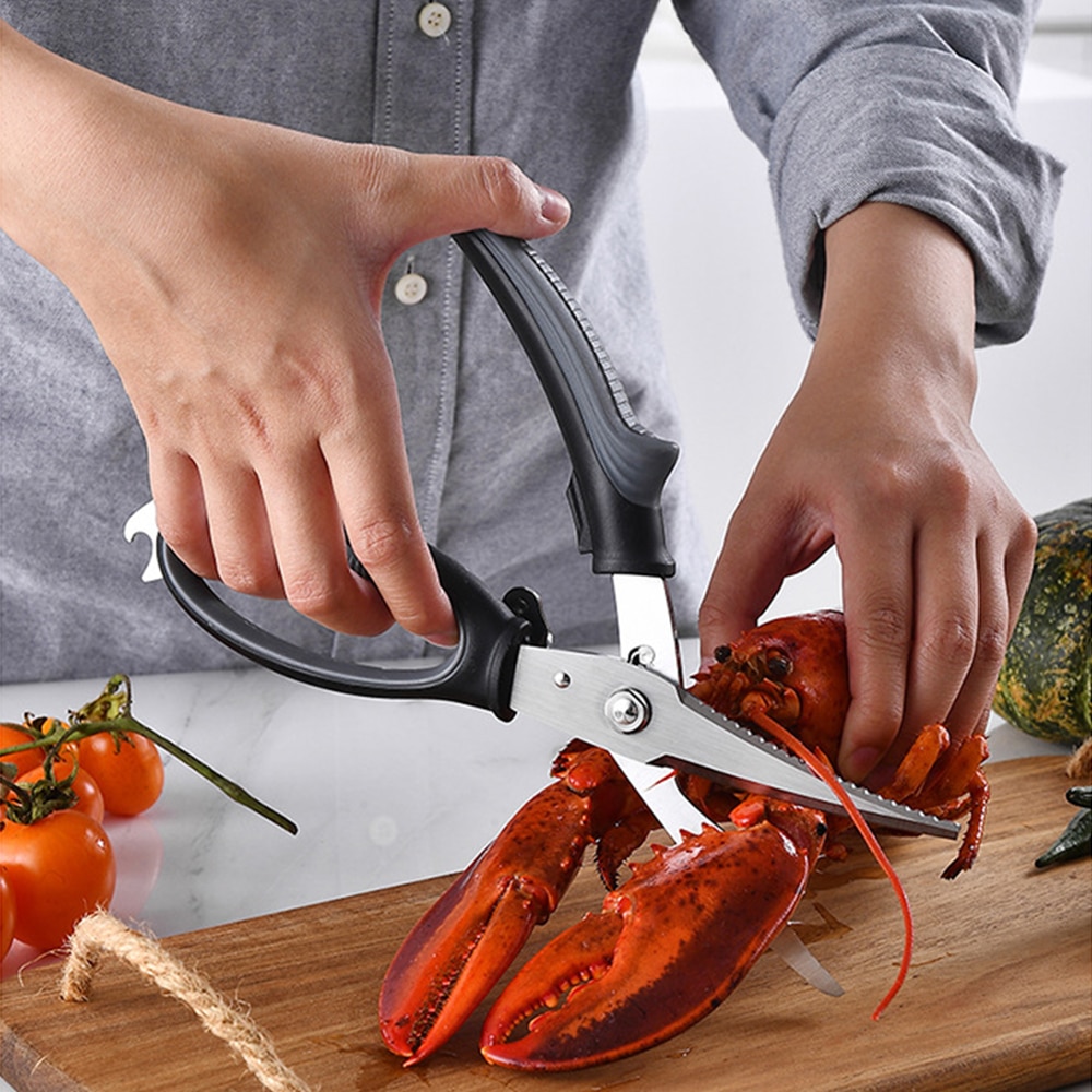Xyj kökssax i rostfritt stål fisk kyckling bensax verktyg kött grönsak grill sax köksutrustning