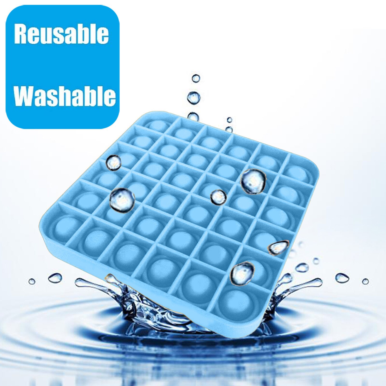 12cm Square Push Bubble Fidget Sensory Toy Unisex Autism Stress Reliever Toy Christmas Decompressie speelgoed