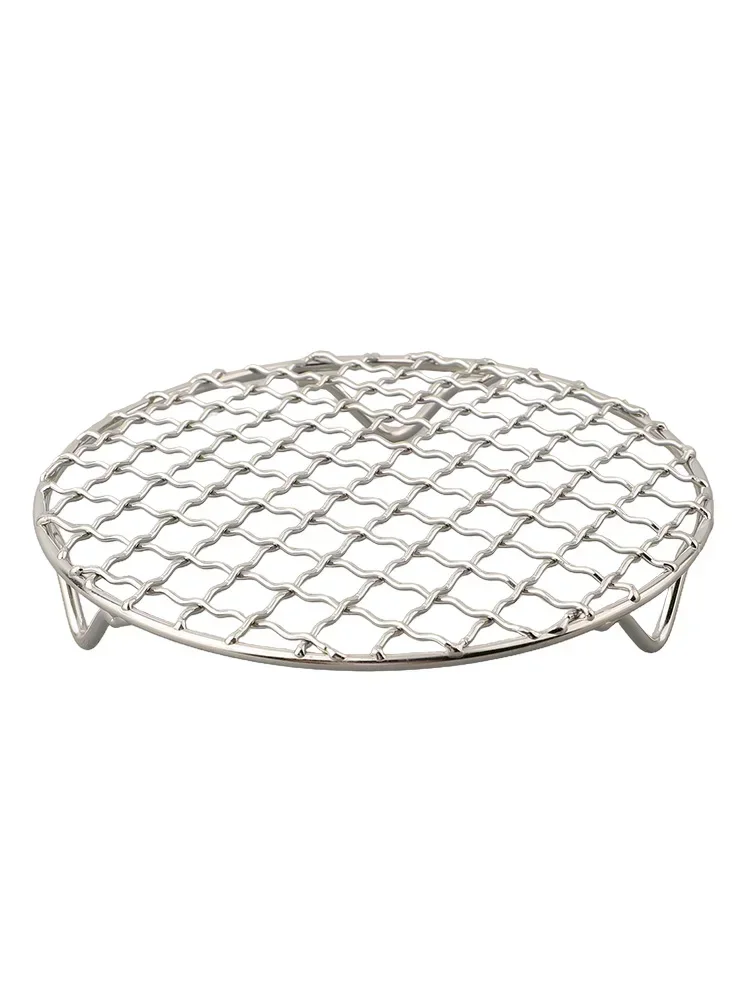 Round Cooling Baking Rack Versatile 201 Stainless Steel Wire Oven Grill Sheet For Barbecue Grilling Baking Drying BBQ Accessory