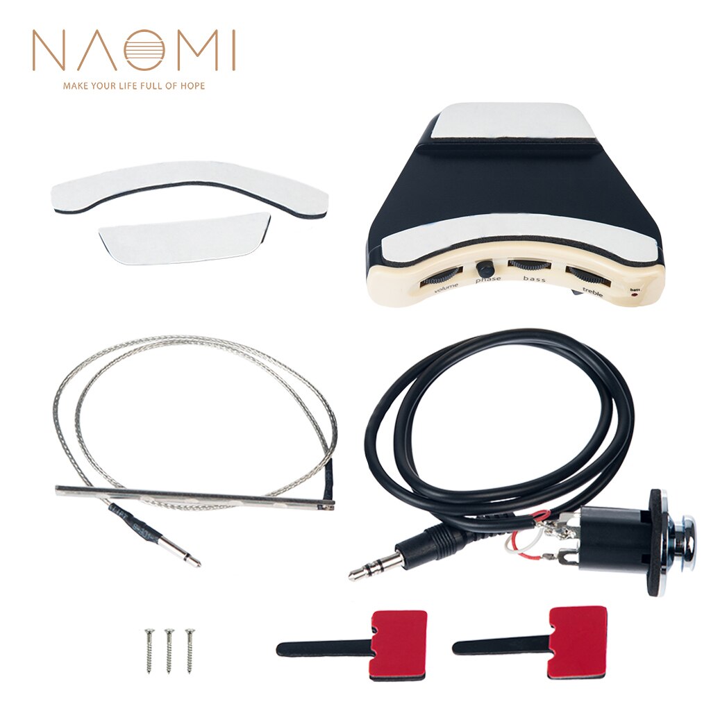 Acoutic Guitar Pickup Preamp LC-5 5 Bands EQ Equalizer Acoustic Guitar Preamp EQ Equalizer Tuner Piezo Ceramic Pick-up: B1G