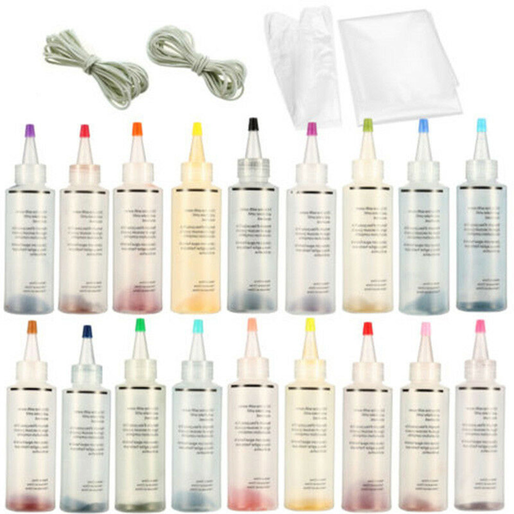 18 Flessen/5 Flessen Permanente Een Stap Tie-Dye Set Diy Set Stof Textiel Ambachten Grond Techniek dye Schilderen Party Art