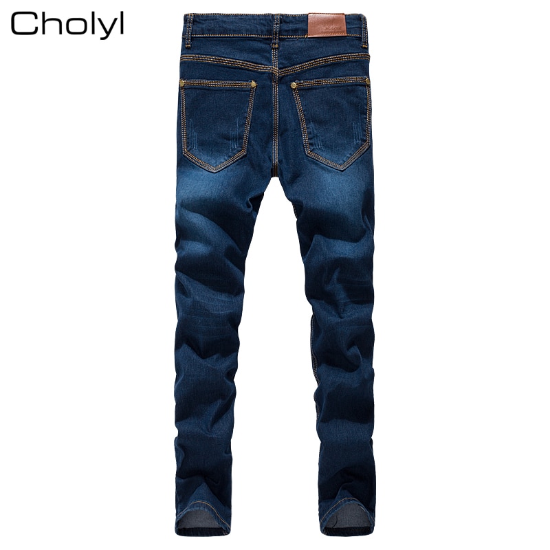 CHOLYL Men Jeans Pants Casual Classical Denim Jeans Men Slim Male Jeans