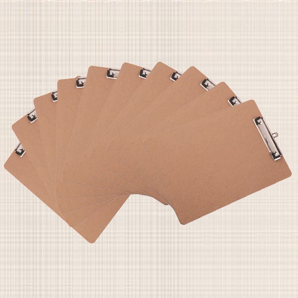 10Pcs Paper Holder Practical Durable A4 Size Clip Board Memo Folder for Classroom Office: Default Title