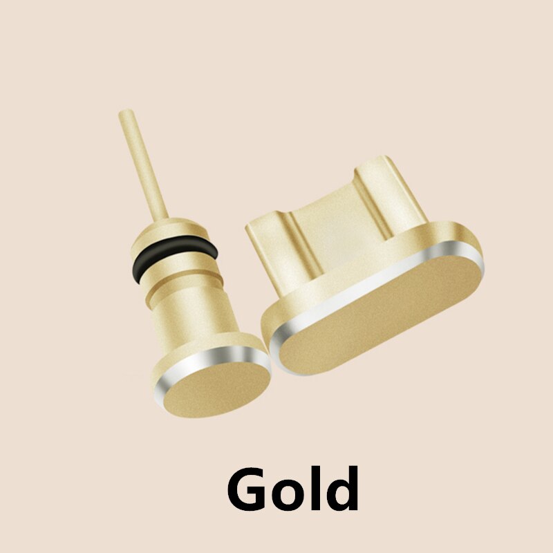 Ensemble de prise anti-poussière Android en aluminium, Port Micro USB, écouteurs, prise Jack, carte Sim, aiguille pour Smartphone
