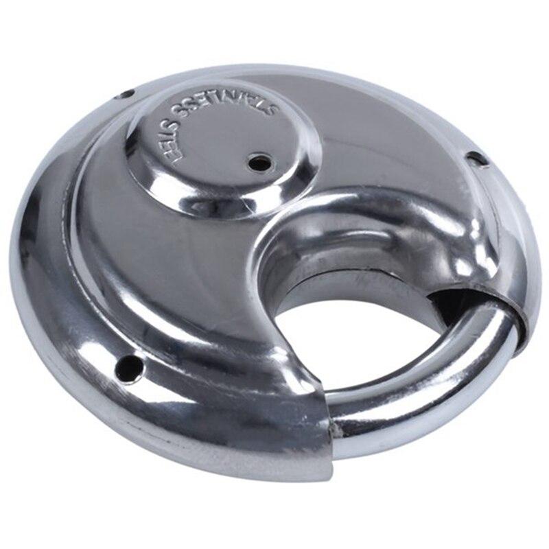 2Pcs Heavy Duty Outdoor Security Padlock 70mm Sheds Garage Gate Keyed Padlock, Stainless Steel Discus Lock