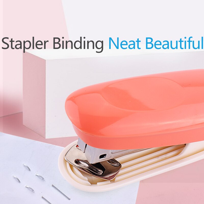 1pc Color Durable Stapler Useful Stapler Book Paper Binding Stapling Machine student Stationery Office Binding Supplies
