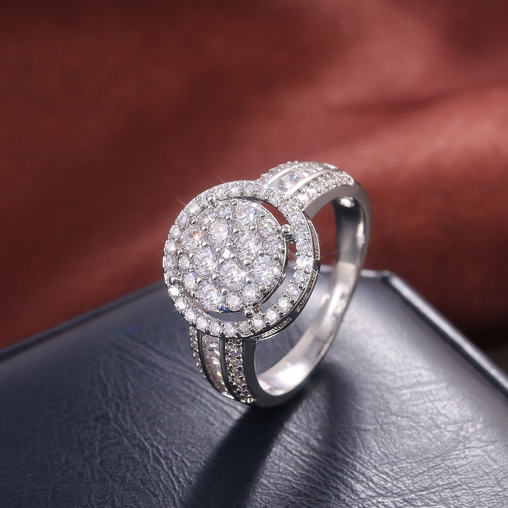 Huitan Round Watch Shape Women Ring Wedding Party Anniversary Ring Prong Setting CZ Stones Delicate Female Jewelry