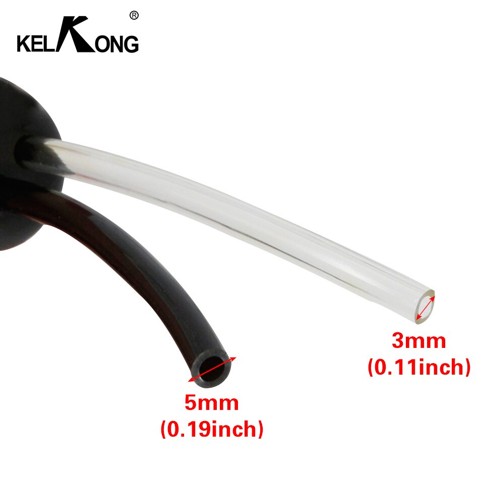 Kelkong 1pc polttoaineletkun öljyputki + säiliön polttoainesuodatin 2- reikäisellä kumilevyllä ruohonleikkuria varten trimmerin harjaleikkurin työkaluosat