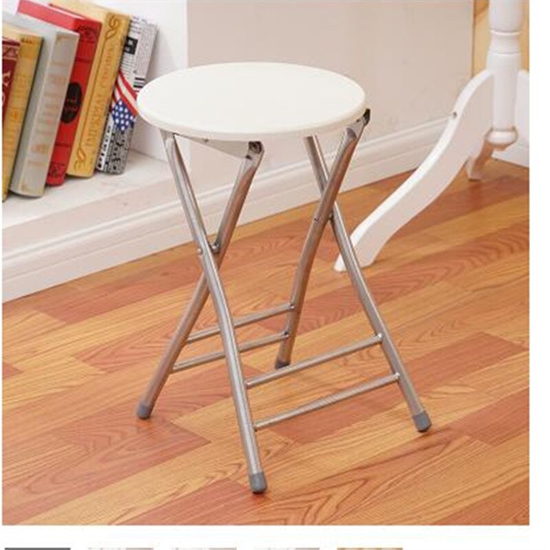 Taburete plegable de Taburete pequeño portátil puede deng Silla de silla taburete de plástico reforzado hogar taburete diao deng: White Sun Stool