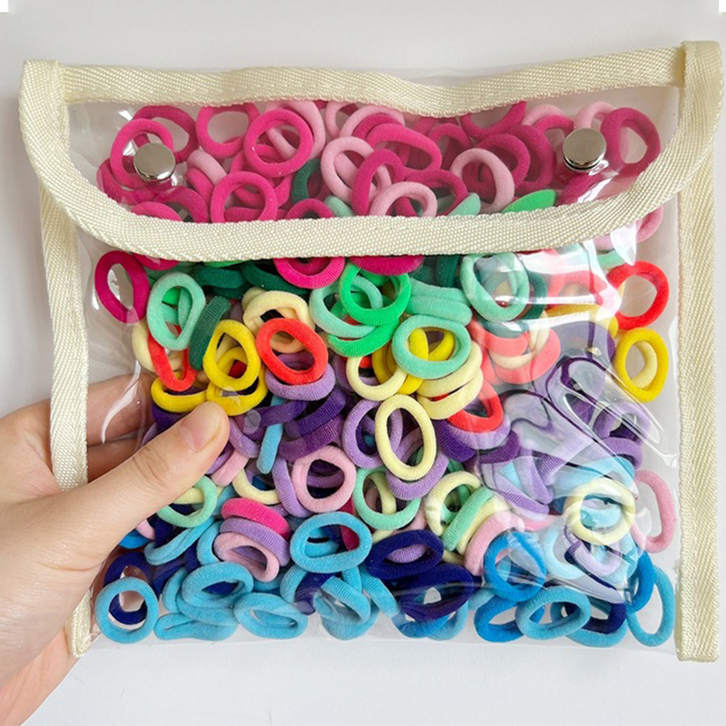 50/100/200 sztuk kolorowe podstawowe nylonowe gumki robić włosów dla dziewczynek kucyk utrzymać Scrunchie gumka dla dzieci podstawowe akcesoria robić włosów