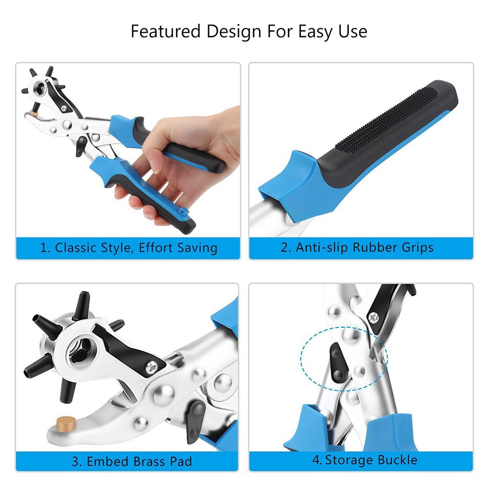 Perceuse à trous pour ceinture en cuir | Outil de perçage, fabricant de trous, outils rotatifs rotatifs rotatifs DNJ998