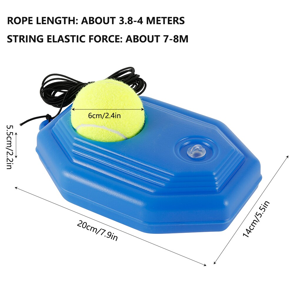 Tennis trener hjelpemiddel verktøy sett med elastisk tau ball trening selvoppgave rebound trening praksis baller trener