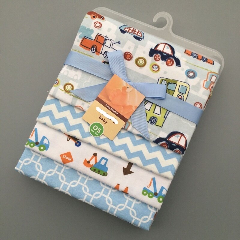 4 stuks Baby Beddengoed Set Leuke Printing Crib Sheet Multi-Functionele Baby deken katoen inbakeren Kids Lakens Wieg enkele Lakens: 7