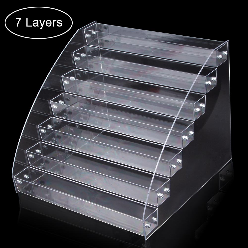 1-7 lags manicure stativ kosmetisk neglelak akryl rack nails art aftagelig opbevaring makeup organizer manicure værktøj display