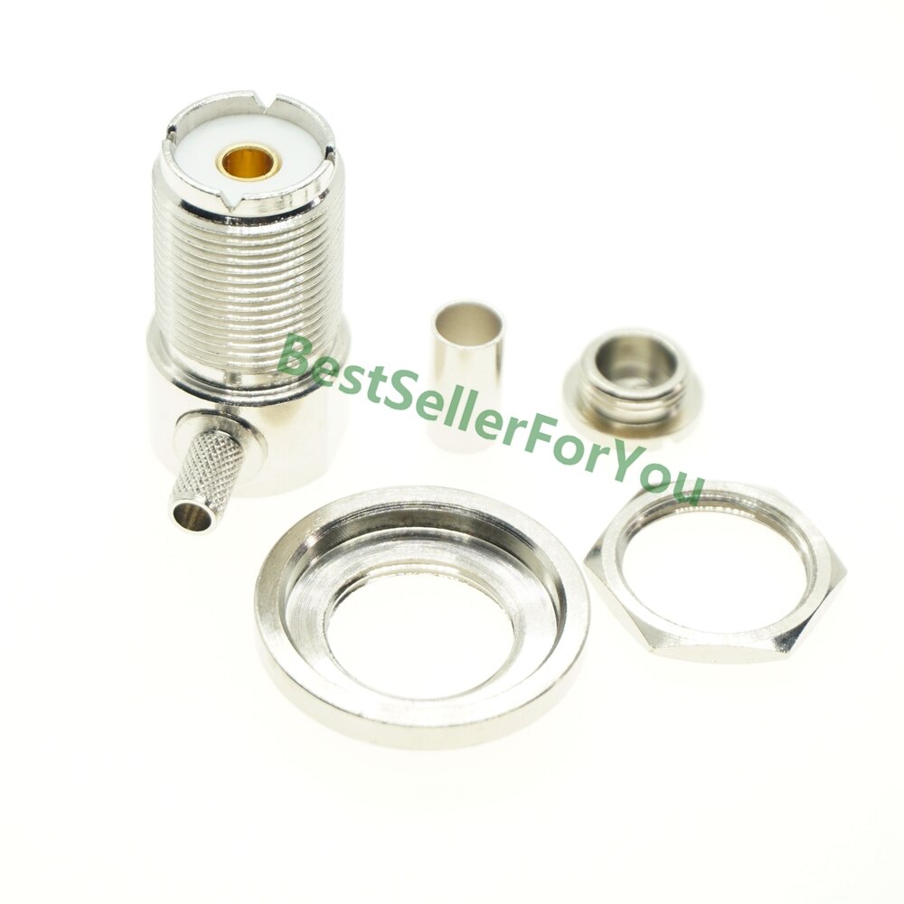 UHF Also239 weibliche Also-239 Jack murmeln crimpen RG58 RG142 LMR195 kabel rechten winkel RF Stecker