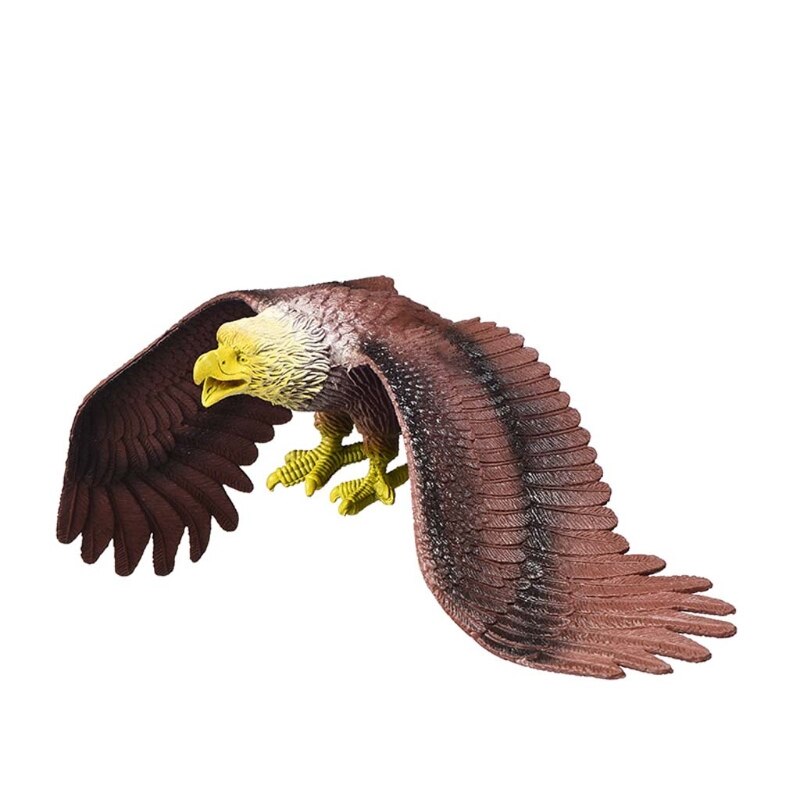 Simulatie Effen Statische Vogels Model Ornamenten Realistische Eagle Kinderen Educatief Props Scene Decoratie Kinderen Speelgoed: Bruin