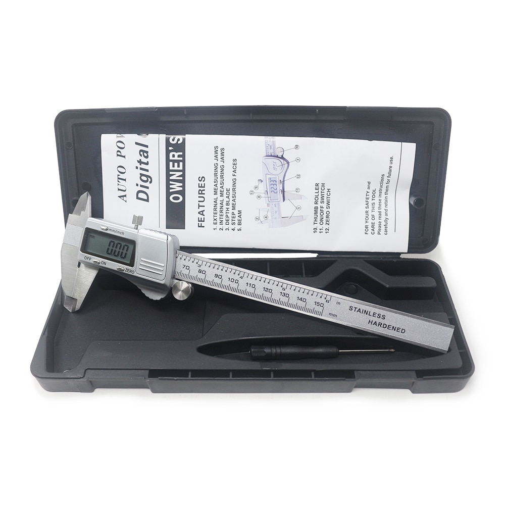 Stainless Steel Digital Caliper 150mm MM / Inch High Precision Electronic LCD Vernier Caliper Micrometer Measuring Tools