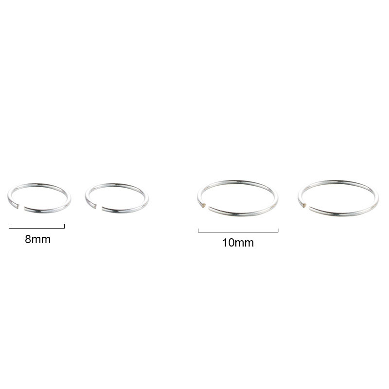 1 paire 925 argent Sterling nez anneau cerceau Piercing argent cerceaux 8mm 10mm hélice Piercing oreille cerceau Septum