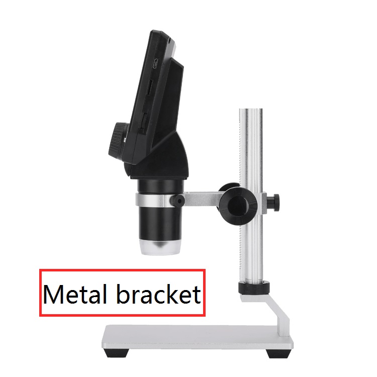 G1000 Digital Electronic Microscope 4.3" 8MP 1000X Amplification Magnifier Microscopes Digital Microscopio Trinocular Continuous: Metal bracket