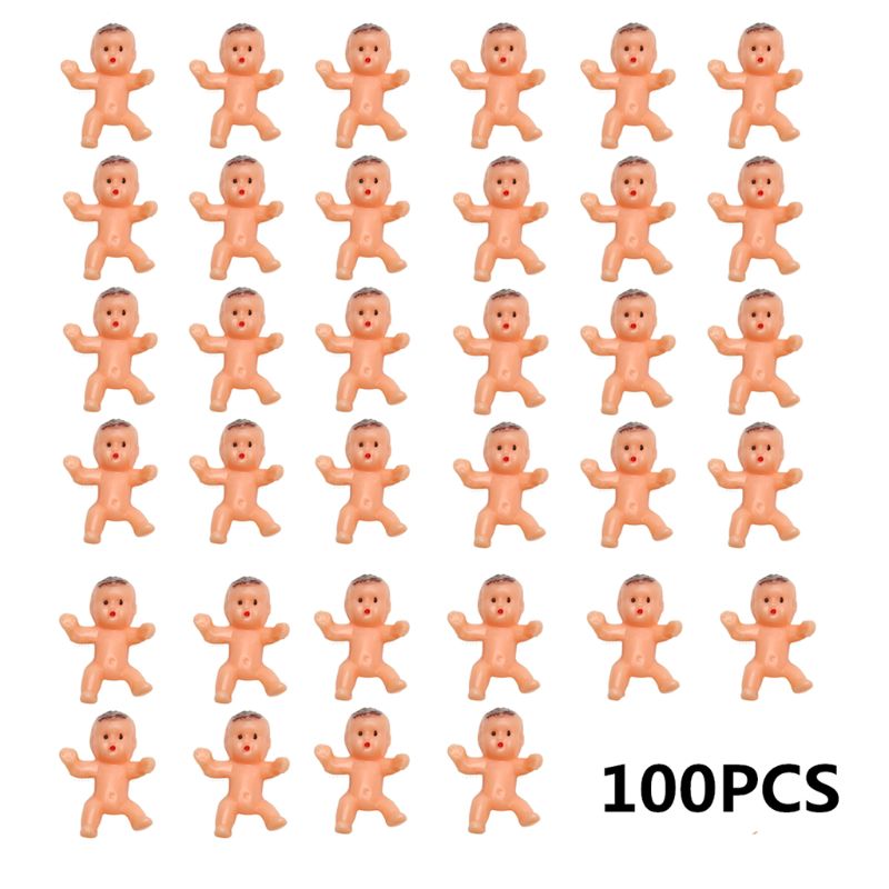 100Pcs 1Inch Mini Plastic Baby Gunst Benodigdheden Voor Baby Shower En Ice Cube Game