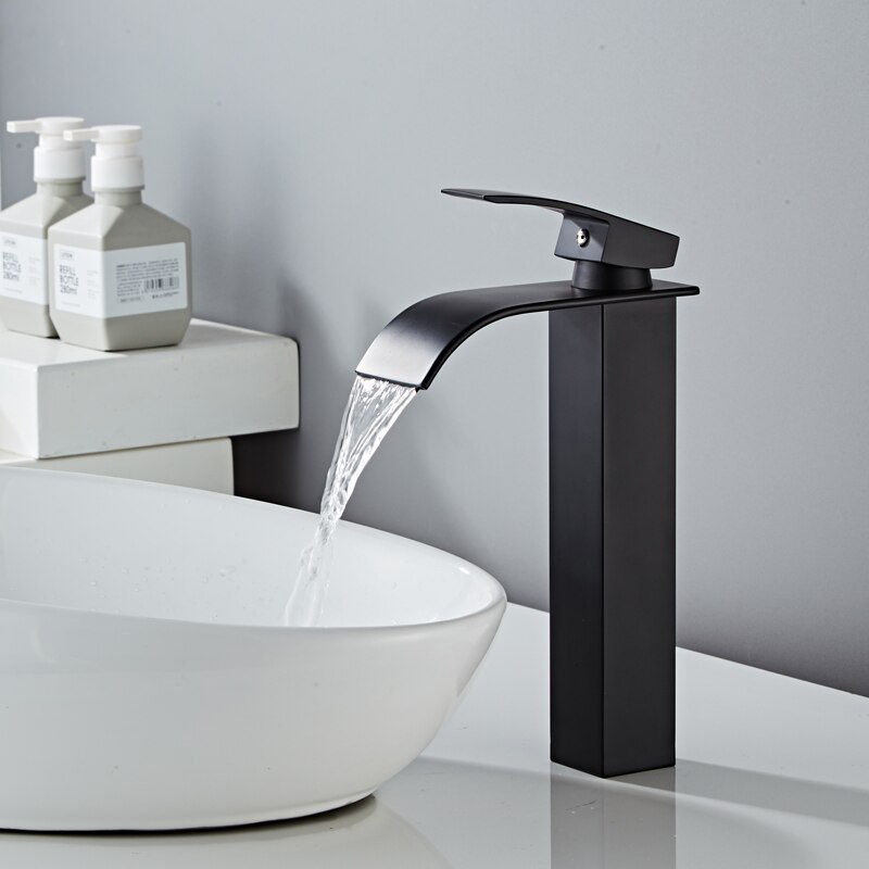 Rozin Cold Basin Faucet Waterfall Bathroom Vanity Basin Faucet Single Lever Chrome Brass And Cold Basin Wash Taps