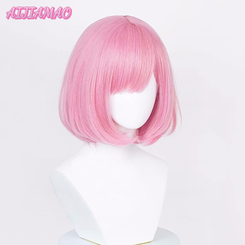 Ootori Emu Cosplay Perücke Anime Projekt Sekai bunte Bühne! Emu Perücke 34cm kurze rosa hitze beständige Kunst haar Perücken Perücke Kappe