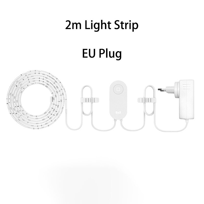 2020 Yeelight Luce di Striscia 1S di Colore del LED 2m Banda di Luce Intelligente RGB Allungabile Fino a 10m Smart Home, Casa Intelligente wiFi A Distanza di Controllo: EU Adapter