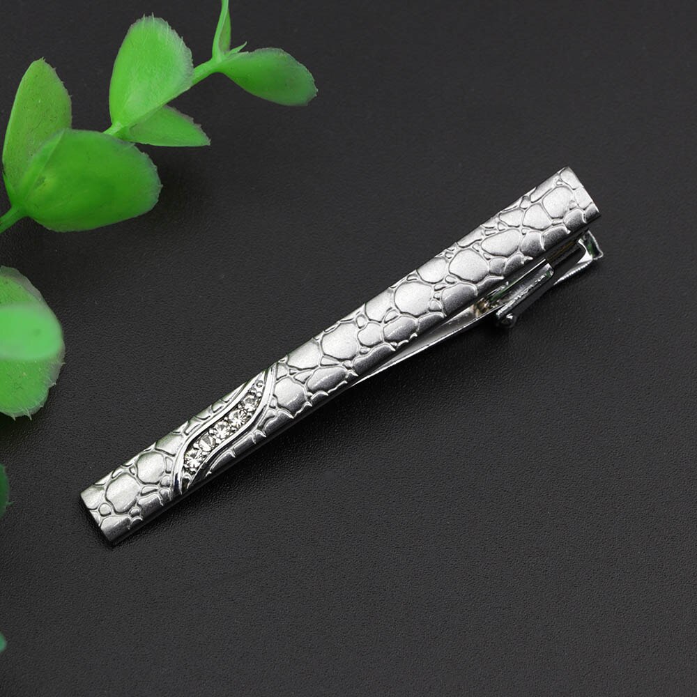 Stropdas Clip Voor Mannen Nicktie Accessoires Mode Stijl Metalen Tone Carving Eenvoudige Bar Business Sluiting Praktische Pin: 6