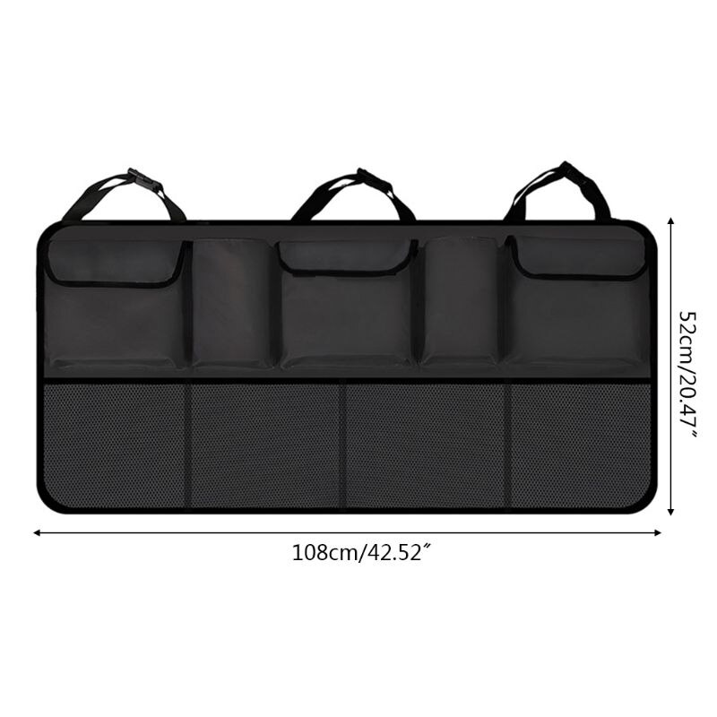 Universal grande capacidade organizador tronco do carro ajustável banco de trás oxford multi-bolso saco de armazenamento acessórios para automóveis
