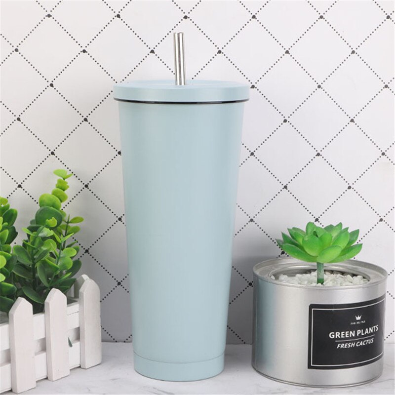 Taza de café portátil para coche, vaso frasco al vacío de gran capacidad, termo de acero inoxidable, 304