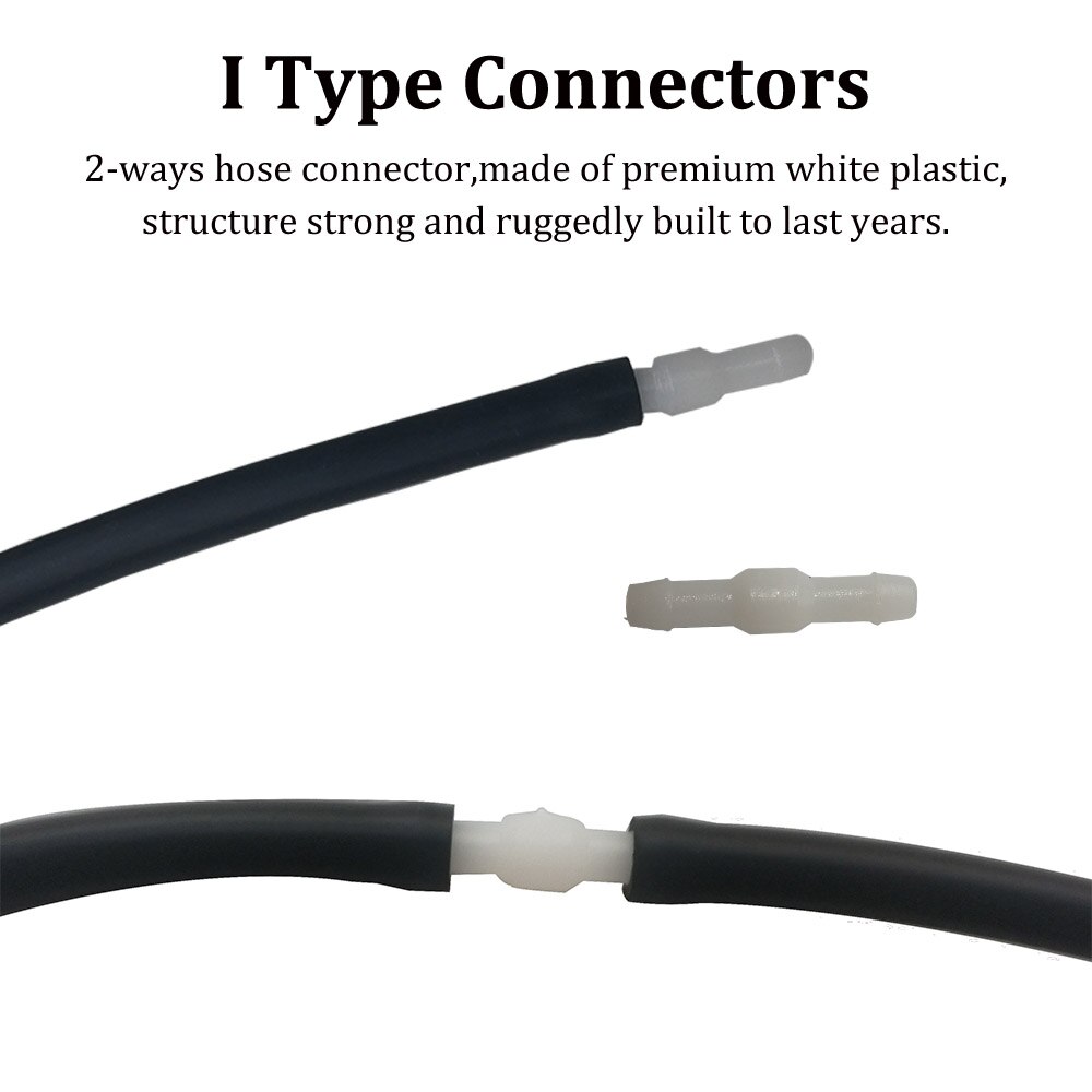 60 stk/sett frontrute slangekontakter bil frontrute dyser jet tubing joint t/y/i type splitter bil frontrute rør kontakter