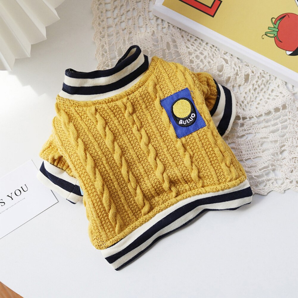 Hond Trui Warme Hondenkleding Gevlochten Coltrui Gebreide Puppy Trui Twisted Touw Gebreide Hond Jumper Jas Voor Honden Katten