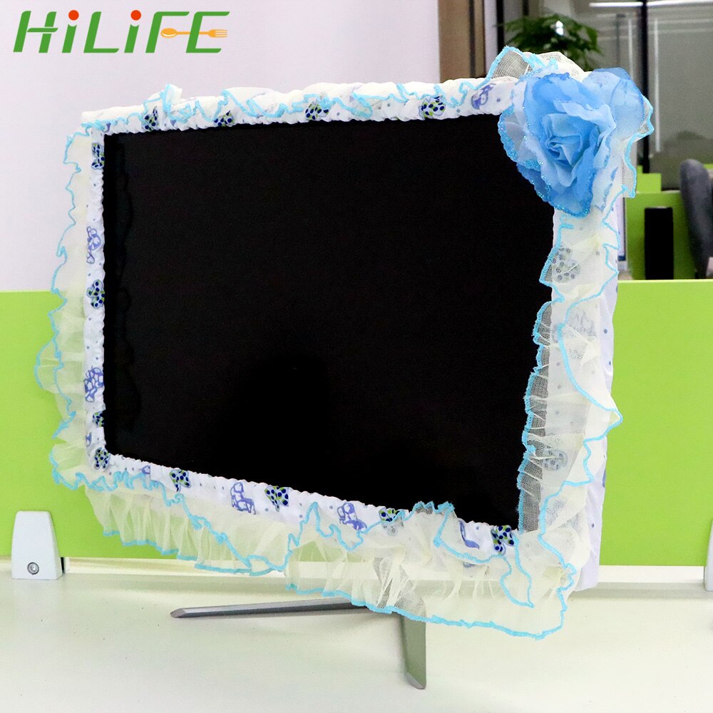 Hilife blødt stof håndværk computerskærmbeskyttelse 17-22 tommer stick vægmonteret desktop buet skærm tv støvdæksel