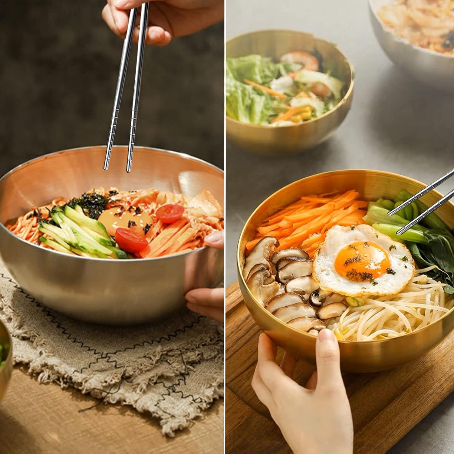 30/1 par de palillos chinos de acero inoxidable, palillos de Sushi antideslizantes, palillos de Metal de comida japonesa coreana, vajilla de cocina reutilizable