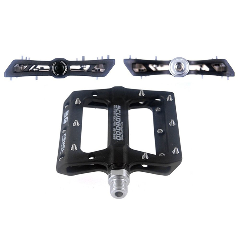 MTB Cycling Pedals SG -12B Anti Slip Nylon Fiber Wide Bearing Bicycle Flat Platform Pedals for Road Folding Bikes