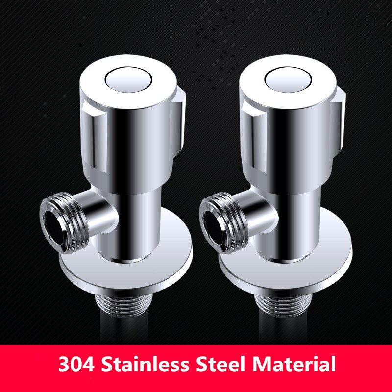 Filling Valves 304 Stainless Steel Angle Valves 1/2"Male x 1/2" Male Bathroom Bidet Valve Bathroom hardware Kitchen Sink Valve