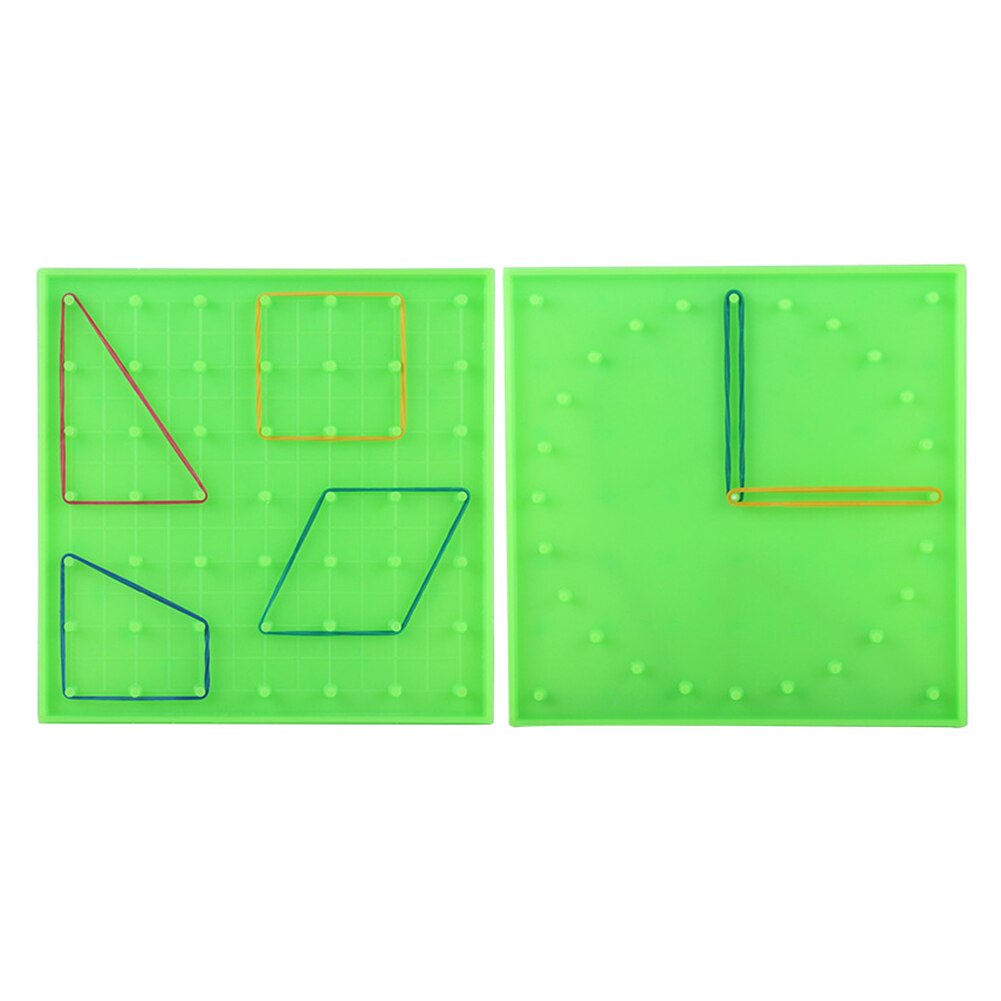 Plast spikplatta primär matematik spikbräda verktyg geometri demo barn pedagogisk leksak undervisning instrument pusselspel leksak