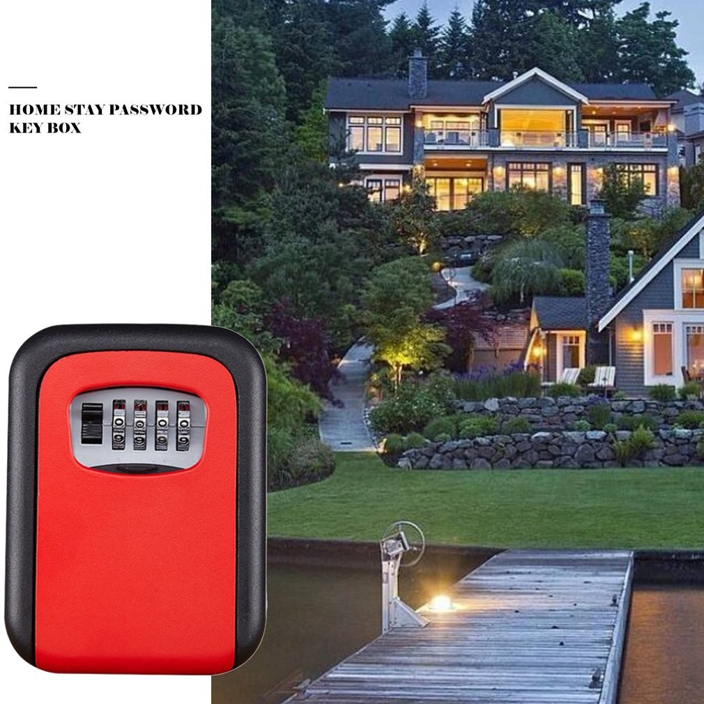 Home Password Key Box Mechanical Password Key Box Wall-Mounted Housekeeper Metal Key Box Wall-Mounted Key Box