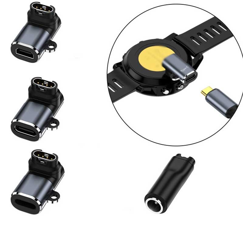 Type C/iOS Opladen Draagbare Adapter Voor Garmin Fenix 7 7S 7X 6 6S 6X 5 5S 5X Venu 2 2S Forerunner 965 Horloge Oplader Converter