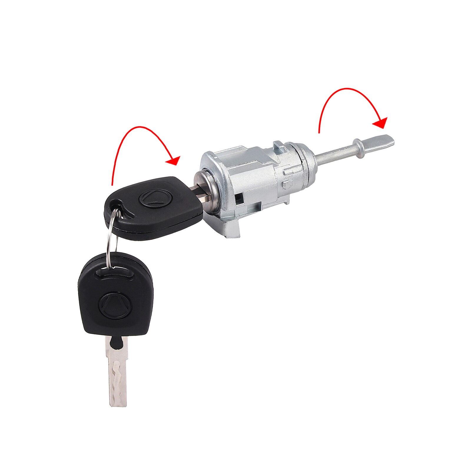 Justech 2Stck Schließen Zylinder Für VW PASSAT B5 3B (96-05) LUPO passen fahrzeug Verknüpfungen Rechts Türschloss Schlüssel 3B0837167 3B0837168
