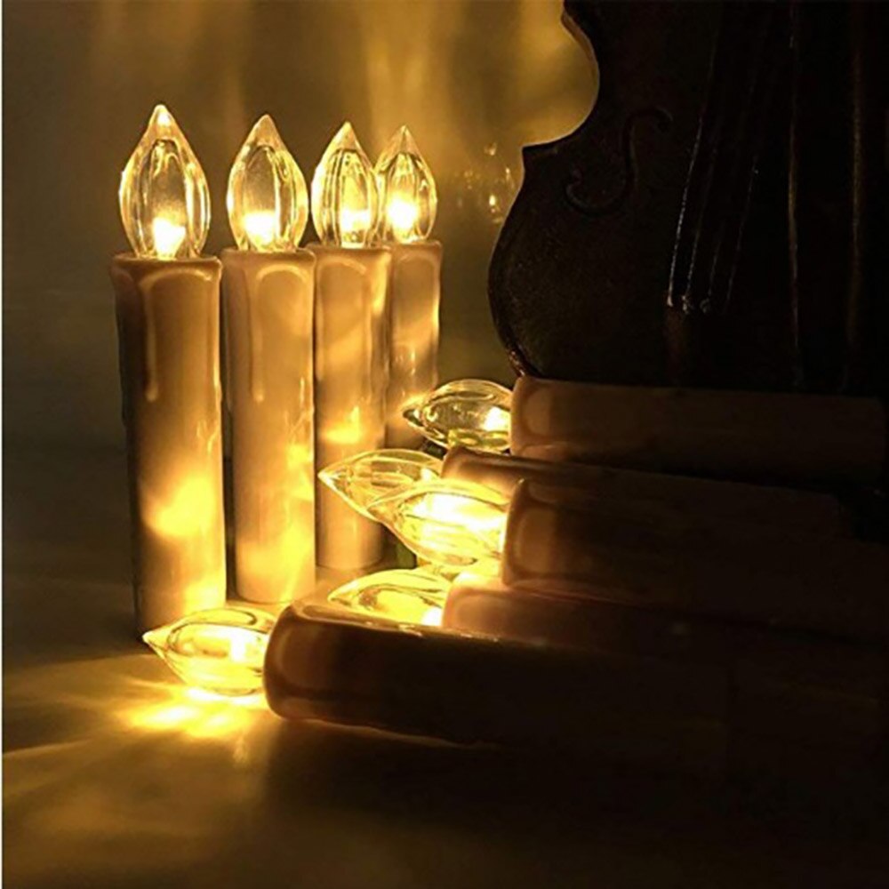 Velas LED para decoración de árbol de Navidad, luz de Control remoto para en casa, vacaciones, luz blanca cálida, Xams de cumpleaños