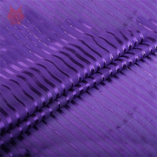 Lujo lurex stripe brocado 100% tela de seda pura para vestido de 8mm SEDA natural tissu tecidos stoffen telas para coser SP5255: Purple per pic