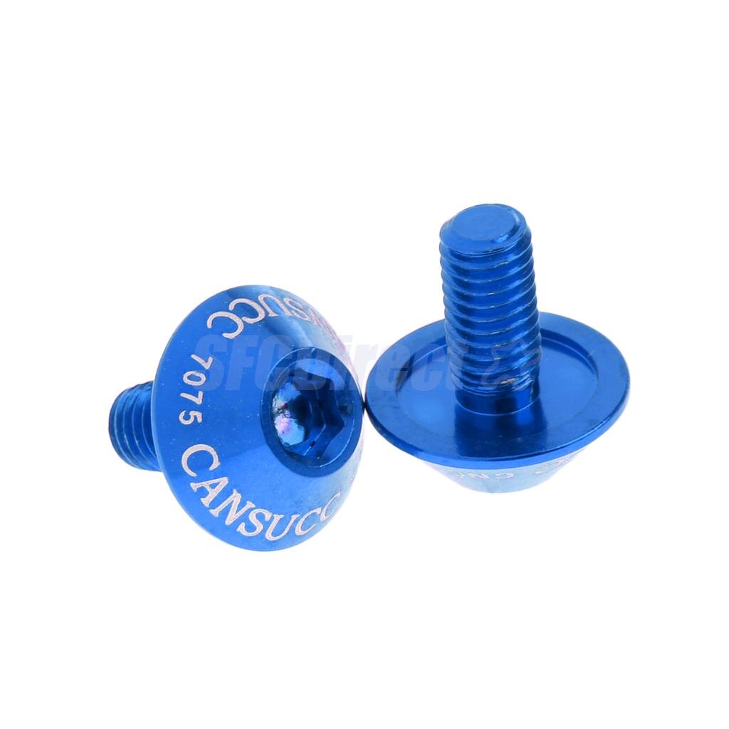 2pc m5 x 10mm bouten schroeven fiets waterfleshouder kooi bouten schroeven aluminiumlegering fiets fleshouder inbus  m5 schroeven: Blauw 