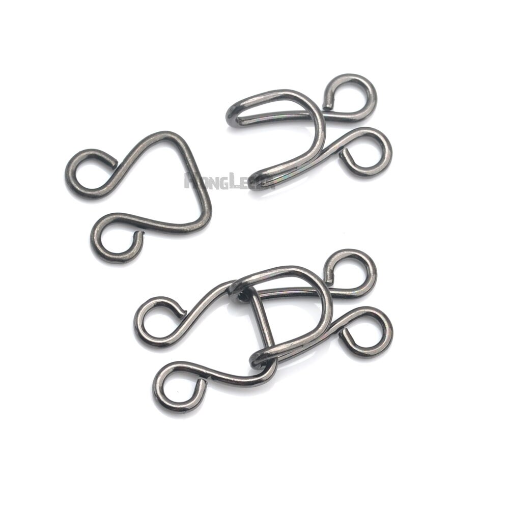40sets/lot 14# big trousers pant dress skirts hooks metal brass hook / eye nickle, black HE-013