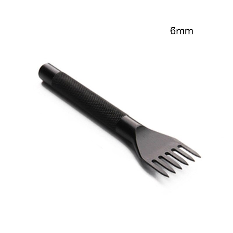 Perforadores de acero para cuero, herramientas de artesanía de 1, 2, 4, 6 puntas, cincel de punta de diamante, 3/4/5/6mm: 6mm 6 Prong 1pcs