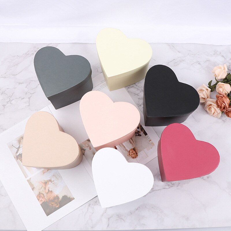 Florist Hat Boxes Red Heart Shaped Candy Boxes Bucket Box Packaging Boxes Party Valentine's Day Flowers Living Vase