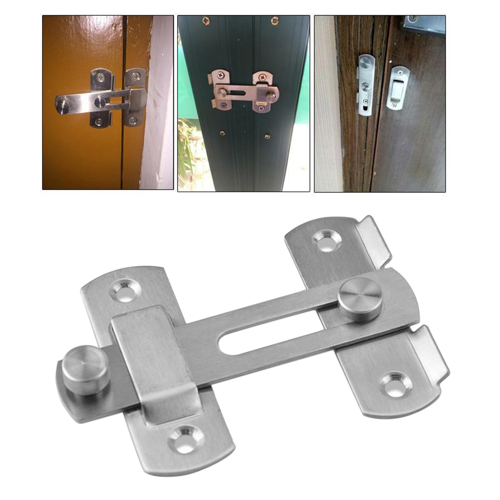 Cerradura de puerta duradera con hebilla, cerrojo seguro para jardín, Patio, puertas delanteras