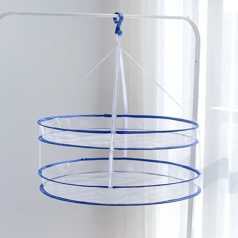 Detachable Double Layer Drying Nets Folding Hanging Clothes Laundry Basket Underwear Dryer Sweater Cloth Net Dry Rack Mesh