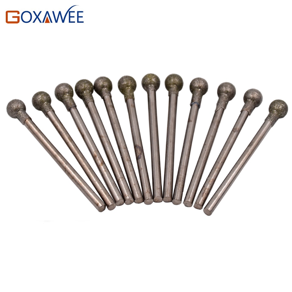 GOXAWEE 10pcs Ronde diamant slijpschijf voor dremel rotary tool diamond burs dremel gereedschap accessoires voor Graveren Etsen
