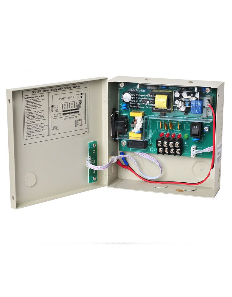 UPS Power Supply DC12V 3A 4 Channel Backup For CCTV Camera System